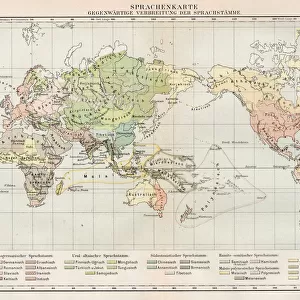 Map of the idioms of the world 1894
