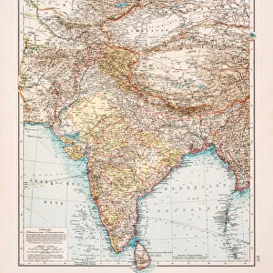 Map of India and Central Asia 1896