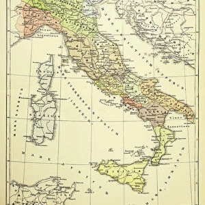 Map of Italy 1895