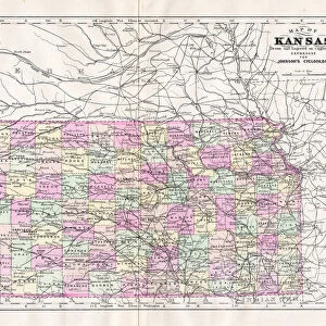 Map of Kansas 1894
