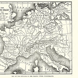 Map of the Kingdom of the Franks under Charlemagne