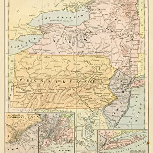 Map Middle Atlantic States 1899