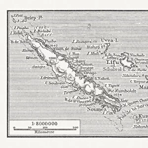 Map of New Caledonia and the Loyalty Islands, published 1897
