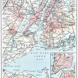 Map of New York city 1896