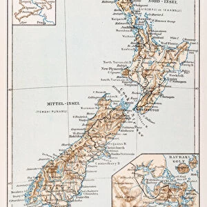 Map of New Zealand 1897