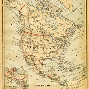 Map of North America 1876