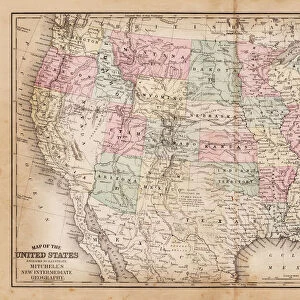 Map of North America 1881