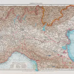 Map of North Italy 1896 Map of North Italy 1896