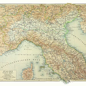 Map of northern Italy 1895