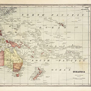 Map of Oceania 1884