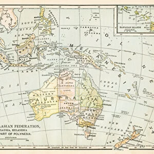 Map of Oceania 1888