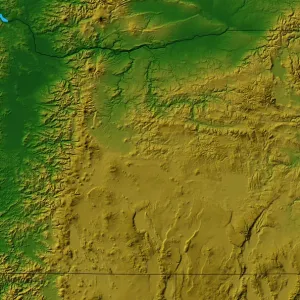 Oregon Satellite Map Print Oregon Satellite Map Print