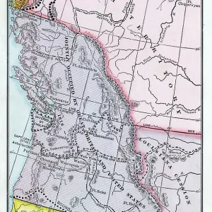 Map Of The Oregon Controversy (1792 - 1846) Map Of The Oregon Controversy (1792 - 1846)