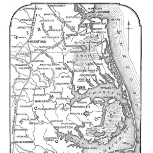 Map of Pamlico and Albemarle Sounds