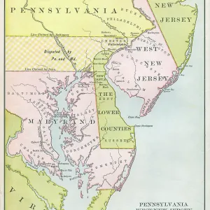 Map Of Pennsylvania, West New Jersey, Delaward, & Maryland, 1689 Map Of Pennsylvania, West New Jersey, Delaward, & Maryland, 1689