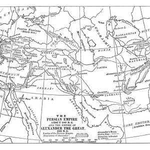 Persian Empire Map Print 1899 Engraving Persian Empire Map Print 1899 Engraving