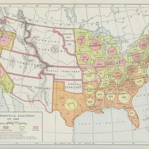 Map Of The Presidential Election Of 1860 Map Of The Presidential Election Of 1860