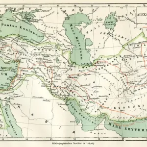 Map of the Reign of Alexandre the Great Print Map of the Reign of Alexandre the Great Print