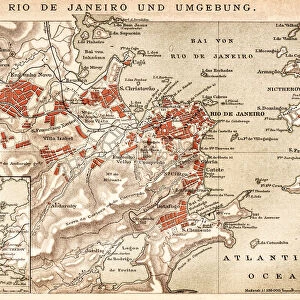 Map of Rio de Janeiro 1898
