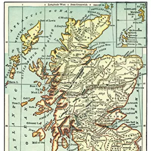 Map of Scotland 1889