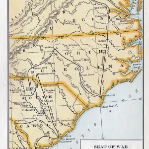 Map Showing The Seat Of War Map Showing The Seat Of War