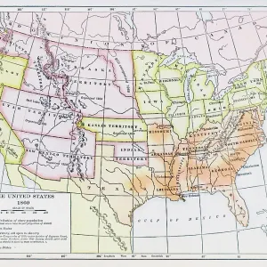Map Of Slavery Distribution In The United States Map Of Slavery Distribution In The United States