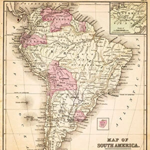 Map of South America 1883