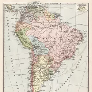 Map of South America 1900