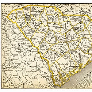 Map of South Carolina 1893