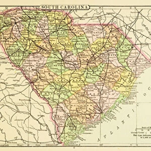 Map of South Carolina 1894
