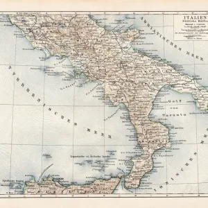 Map of South Italy 1900 Map of South Italy 1900