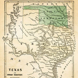 Map of Texas 1871