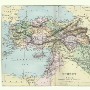 Map of Turkey in Asia, 19th Century