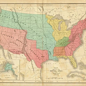Map of United States 1876