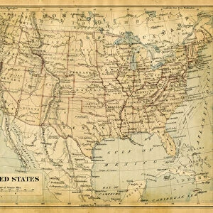 Map of United States 1876