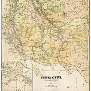 Map United States 1886
