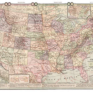 Map of USA 1889