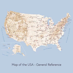 Map of the USA general reference