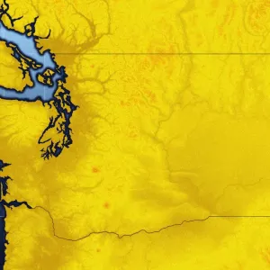 Washington Satellite Map Print Washington Satellite Map Print