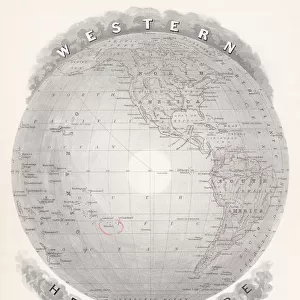 Map of Western hemisphere 1877