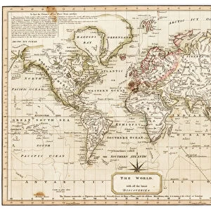 map of the world 1814