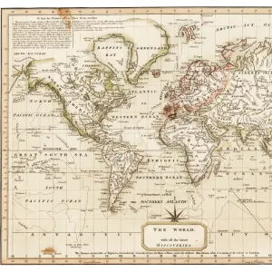 map of the world 1814