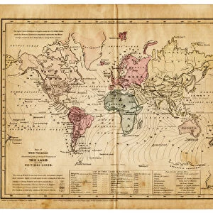 map of the world 1855
