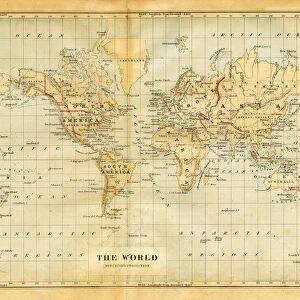 Map of the world 1876