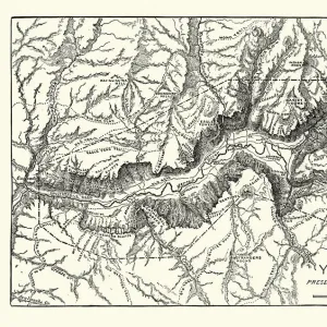 Map of the Yosemite Valley, 19th Century