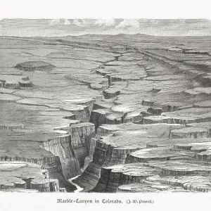 The Marble Canyon in Arizona, USA, wood engraving, published 1897