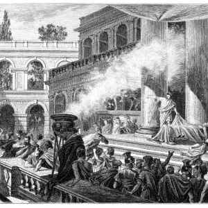 Marc Antony delivering the funeral oration over the dead body of Julius Caesar Marc Antony delivering the funeral oration over the dead body of Julius Caesar