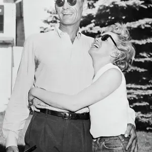 Marilyn Monroe Hugging Arthur Miller Print