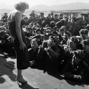 Marilyn Monroe with Troops in Korea, 1954 Print. Art Prints