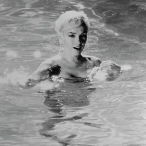 Marilyn Monroe Swimming Nude Print
